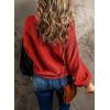 imageDokotoo Womens Sweaters Colorblock Crewneck Cotton Long Sleeve Fall Winter Knit Pullover Jumper TopsPink
