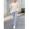 imageDokotoo Womens Sweaters Colorblock Crewneck Cotton Long Sleeve Fall Winter Knit Pullover Jumper TopsZ Apricot 1