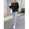 imageDokotoo Womens Sweaters Colorblock Crewneck Cotton Long Sleeve Fall Winter Knit Pullover Jumper TopsZ Black 1