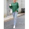 imageDokotoo Womens Sweaters Colorblock Crewneck Cotton Long Sleeve Fall Winter Knit Pullover Jumper TopsZ Dark Green 1