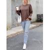 imageDokotoo Womens Sweaters Colorblock Crewneck Cotton Long Sleeve Fall Winter Knit Pullover Jumper TopsZ Dark Khaki 1