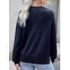 imageDokotoo Womens Sweaters Colorblock Crewneck Cotton Long Sleeve Fall Winter Knit Pullover Jumper TopsZ Navy Blue 1