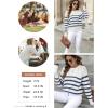 imageDokotoo Womens Sweaters Crewneck Long Sleeve Fashion Striped Knitted Color Block Pullover Sweater Jumper TopsBlue