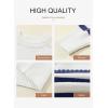 imageDokotoo Womens Sweaters Crewneck Long Sleeve Fashion Striped Knitted Color Block Pullover Sweater Jumper TopsBlue