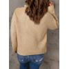 imageDokotoo Womens Sweaters Long Sleeve 14 Zip Pullover Polo V Neck Dressy Casual TopsA Apricot