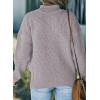 imageDokotoo Womens Sweaters Long Sleeve 14 Zip Pullover Polo V Neck Dressy Casual TopsA1 Gray