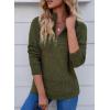 imageDokotoo Womens Sweaters Long Sleeve 14 Zip Pullover Polo V Neck Dressy Casual TopsA2 Green