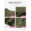 imageDokotoo Womens Sweaters Long Sleeve 14 Zip Pullover Polo V Neck Dressy Casual TopsA2 Green