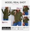 imageDokotoo Womens Sweaters Long Sleeve 14 Zip Pullover Polo V Neck Dressy Casual TopsA2 Green