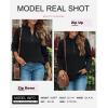 imageDokotoo Womens Sweaters Long Sleeve 14 Zip Pullover Polo V Neck Dressy Casual TopsA3 Black