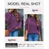 imageDokotoo Womens Sweaters Long Sleeve 14 Zip Pullover Polo V Neck Dressy Casual TopsA3 Purple