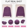 imageDokotoo Womens Sweaters Long Sleeve 14 Zip Pullover Polo V Neck Dressy Casual TopsA3 Purple