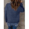 imageDokotoo Womens Sweaters Long Sleeve 14 Zip Pullover Polo V Neck Dressy Casual TopsB Blue