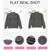 imageDokotoo Womens Sweaters Long Sleeve 14 Zip Pullover Polo V Neck Dressy Casual TopsB Gray