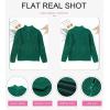 imageDokotoo Womens Sweaters Long Sleeve 14 Zip Pullover Polo V Neck Dressy Casual TopsB Green