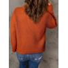 imageDokotoo Womens Sweaters Long Sleeve 14 Zip Pullover Polo V Neck Dressy Casual TopsB Orange