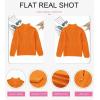 imageDokotoo Womens Sweaters Long Sleeve 14 Zip Pullover Polo V Neck Dressy Casual TopsB Orange