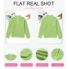 imageDokotoo Womens Sweaters Long Sleeve 14 Zip Pullover Polo V Neck Dressy Casual TopsB1 Green