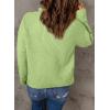 imageDokotoo Womens Sweaters Long Sleeve 14 Zip Pullover Polo V Neck Dressy Casual TopsB1 Green