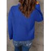 imageDokotoo Womens Sweaters Long Sleeve 14 Zip Pullover Polo V Neck Dressy Casual TopsB1 Navy Blue