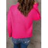 imageDokotoo Womens Sweaters Long Sleeve 14 Zip Pullover Polo V Neck Dressy Casual TopsB1 Rose