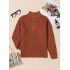 imageDokotoo Womens Sweaters Long Sleeve 14 Zip Pullover Polo V Neck Dressy Casual TopsB2 Brown