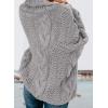imageDokotoo Womens Turtle Neck Sweater Fashion 2025 Loose Casual Cozy Chunky Pullover TopsA Gray