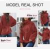 imageDokotoo Womens Turtle Neck Sweater Fashion 2025 Loose Casual Cozy Chunky Pullover TopsA Red