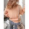 imageDokotoo Womens Turtleneck Oversized Sweaters Long Sleeve Pullover Knit Mock Neck TopsA Apricot Pink
