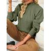 imageDokotoo Womens Turtleneck Oversized Sweaters Long Sleeve Pullover Knit Mock Neck TopsA Jungle Green