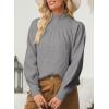 imageDokotoo Womens Turtleneck Oversized Sweaters Long Sleeve Pullover Knit Mock Neck TopsA Medium Grey