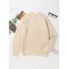 imageDokotoo Womens Turtleneck Oversized Sweaters Long Sleeve Pullover Knit Mock Neck TopsBeige