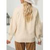imageDokotoo Womens Turtleneck Oversized Sweaters Long Sleeve Pullover Knit Mock Neck TopsBeige
