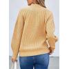 imageDokotoo Womens Turtleneck Oversized Sweaters Long Sleeve Pullover Knit Mock Neck TopsLight French Beige