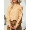 imageDokotoo Womens Turtleneck Oversized Sweaters Long Sleeve Pullover Knit Mock Neck TopsLight French Beige