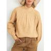 imageDokotoo Womens Turtleneck Oversized Sweaters Long Sleeve Pullover Knit Mock Neck TopsLight French Beige