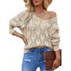 imageDokotoo Fall Sweaters Round Neck Crochet Hollow Out Cute Winter Pullover Sweaters for Women Trendy 2025Apricot
