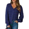 imageDokotoo Womens Cardigan Sweaters 2025 Lightweight Fall Oufits Clothes Trendy Long Sleeve Crochet Tops Casual JacketsBlue