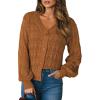 imageDokotoo Womens Cardigan Sweaters 2025 Lightweight Fall Oufits Clothes Trendy Long Sleeve Crochet Tops Casual JacketsBrown