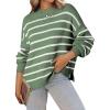 imageDokotoo Womens Sweater 2025 Fall Winter Striped Sweaters Casual Trendy SweaterGreen a