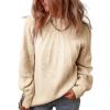 imageDokotoo Womens Turtleneck Oversized Sweaters Long Sleeve Pullover Knit Mock Neck TopsBeige