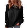 imageDokotoo Womens Turtleneck Oversized Sweaters Long Sleeve Pullover Knit Mock Neck TopsBlack
