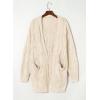 imageDokotoo Long Cardigans for Women Open Front 2025 Long Sleeves Lightweight Fall Sweaters with PocketsBeige