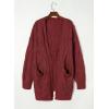 imageDokotoo Long Cardigans for Women Open Front 2025 Long Sleeves Lightweight Fall Sweaters with PocketsBurgundy