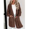 imageDokotoo Long Cardigans for Women Open Front 2025 Long Sleeves Lightweight Fall Sweaters with PocketsCoffee
