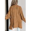 imageDokotoo Long Cardigans for Women Open Front 2025 Long Sleeves Lightweight Fall Sweaters with PocketsKhaki 1