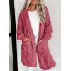imageDokotoo Long Cardigans for Women Open Front 2025 Long Sleeves Lightweight Fall Sweaters with PocketsMineral Red