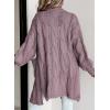 imageDokotoo Long Cardigans for Women Open Front 2025 Long Sleeves Lightweight Fall Sweaters with PocketsPurple