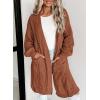 imageDokotoo Long Cardigans for Women Open Front 2025 Long Sleeves Lightweight Fall Sweaters with PocketsRust