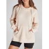 imageDokotoo Oversized Hoodies for Women Casual Long Sleeve Waffle Knit Drawstring Side Slit Pullover Sweatshirts with PocketApricot